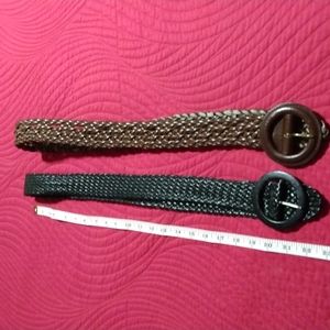 2 FOR $15 BUNDLE SALE! Black, Brown, Belt Set fully adjustable. Pleather